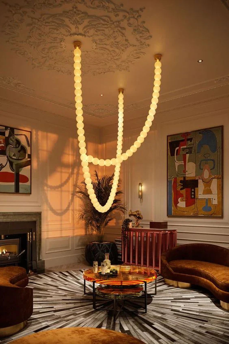 Elegant Pearl Chandelier Necklace