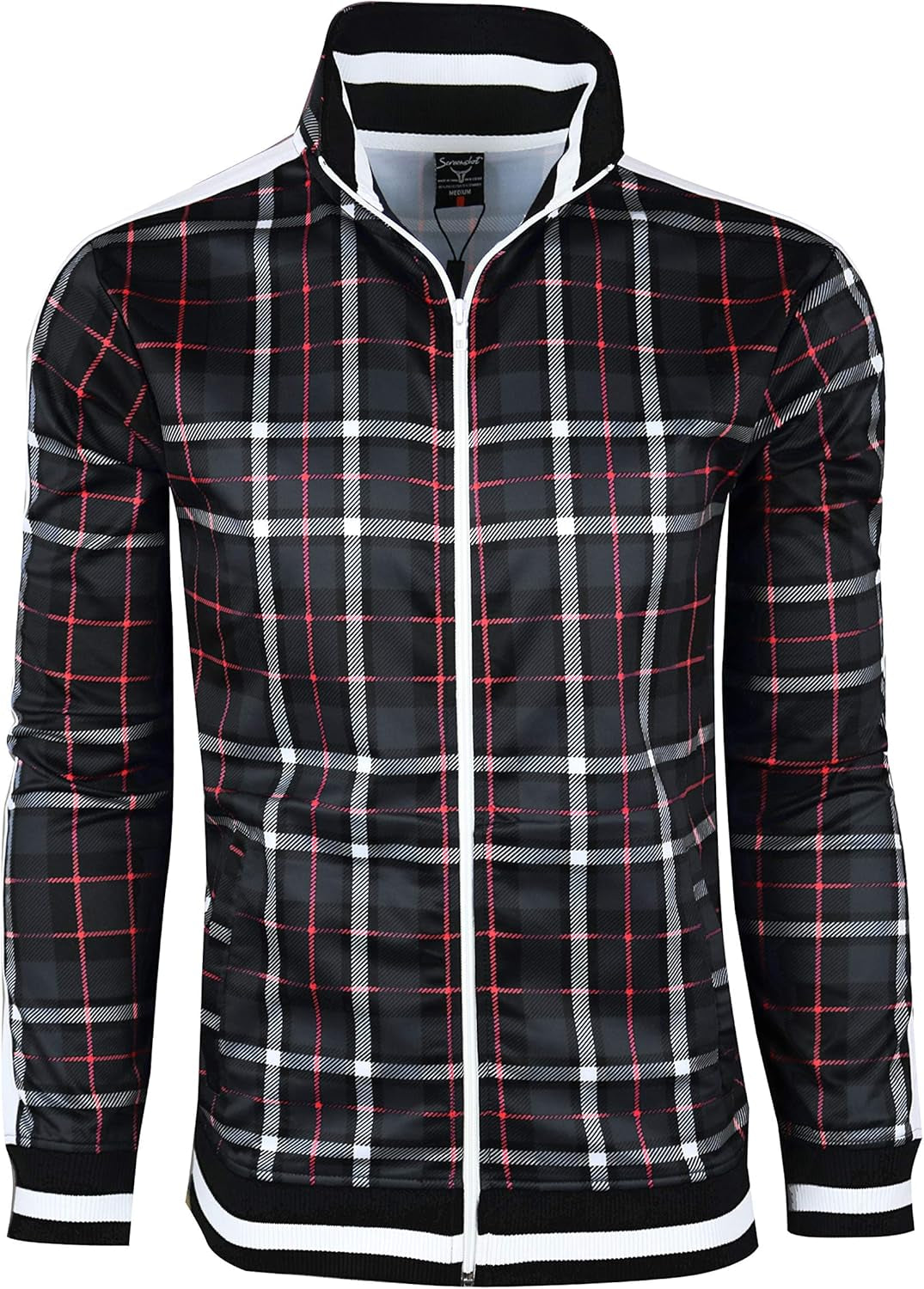 Men's Urban Hip Hop Premium Track Jacket - Slim Fit with Side Taping Sportswear