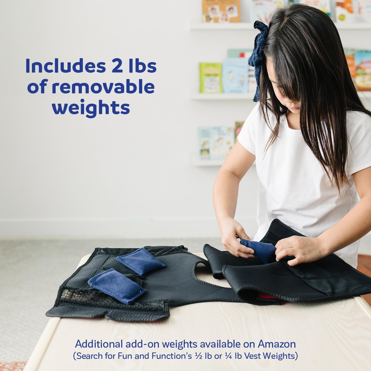 Red Weighted Compression Vest for Sensory Support in Children and Adults - Calming Vest for Toddlers, Kids, Teens, and Adults