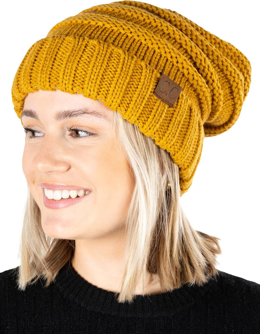 Stylish Chunky Cable Knit Slouch Beanie