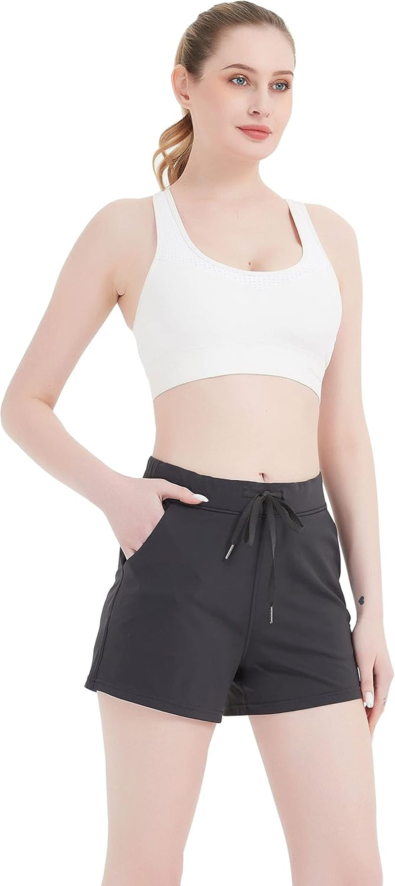 Women's 2-in-1 Active Workout Shorts with Pockets for Running and Yoga