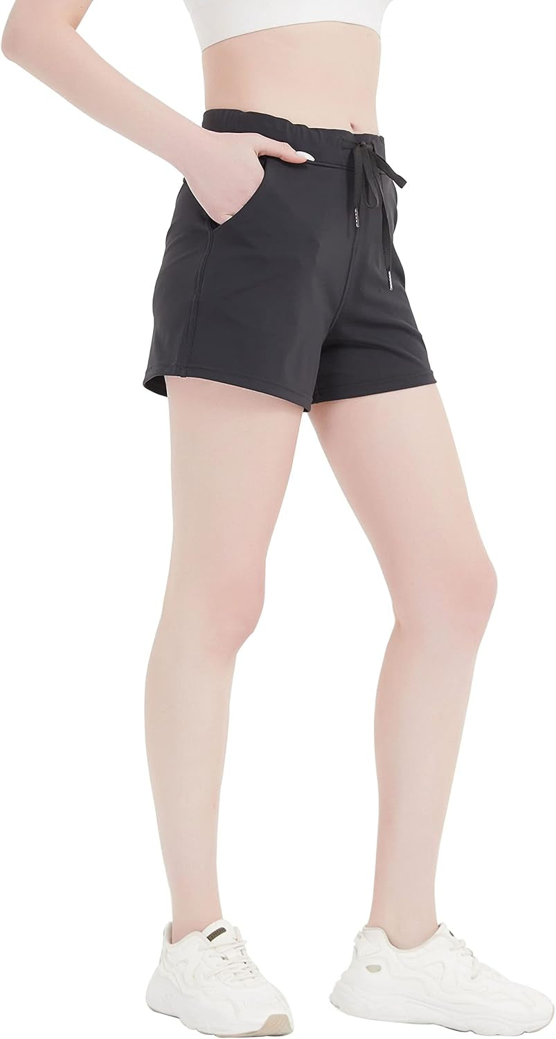 Women's 2-in-1 Active Workout Shorts with Pockets for Running and Yoga