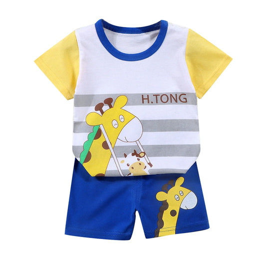 Summer Savings Clearance!  6Months-6Years Summer Children'S Clothes Baby Boy T-Shirt+Pant 2Pcs/Set Kids Cartoon Short Sleeve Suit Toddle Girl Clothes Suit Baby Outfit Set