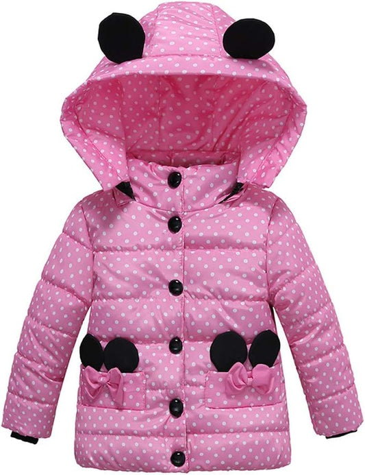 Toddler Kids Puffer down Padded Coat Fashion Coat Children Winter Jacket Coat Boy Jacket Warm Hooded Kids Clothes Y266 Pink