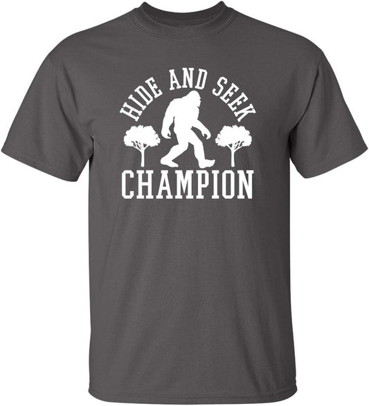 Bigfoot Hide and Seek Champion Sarcastic Graphic Tee