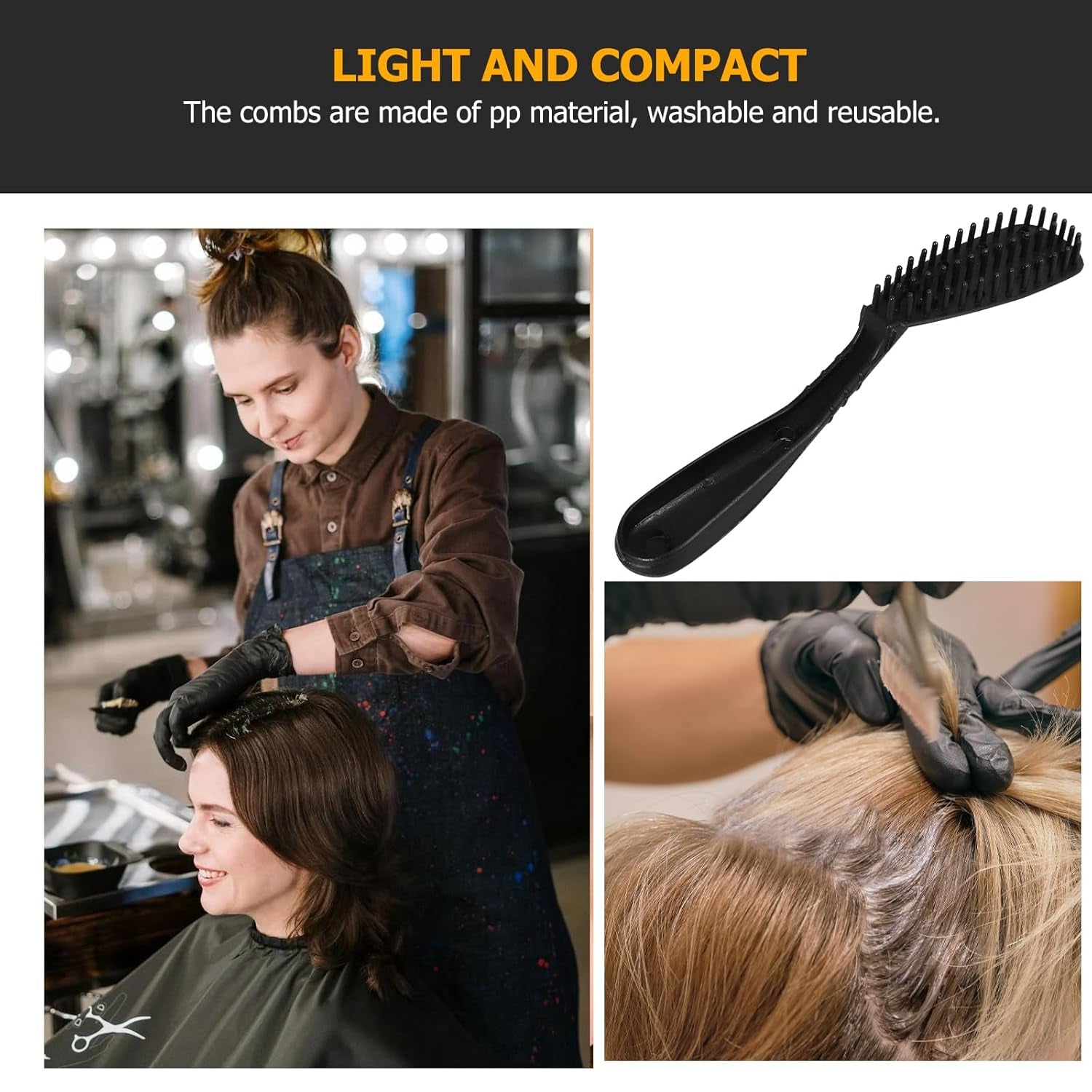 6 Pieces Hair Coloring Combs Hair Coloring Brush Color Comb Dying for Balayage Brush Dye Applicator Dye Comb