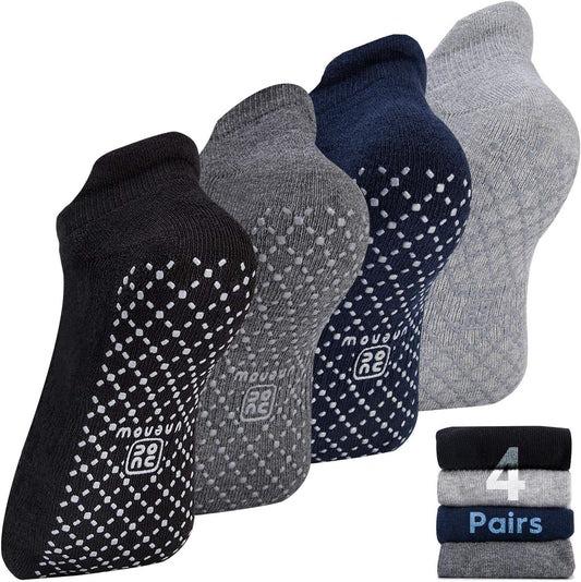 Unisex Cushioned Non-Slip Grip Socks for Yoga, Pilates, Barre, and Hospital Use