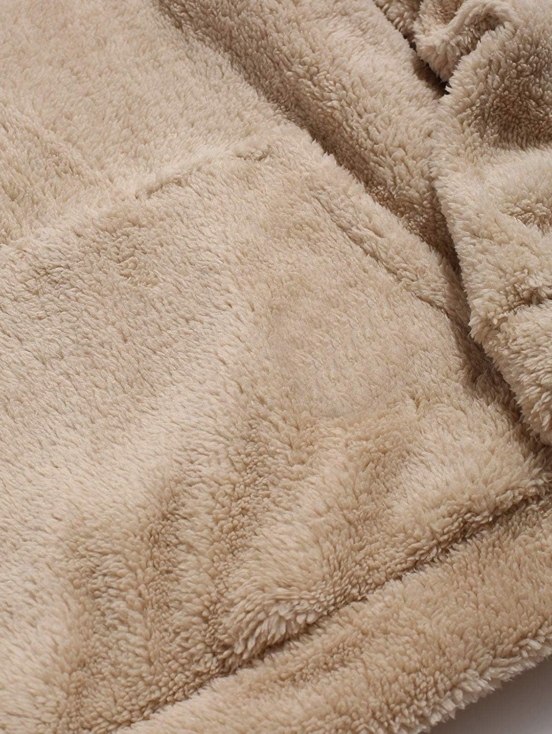 Men's Fuzzy Sherpa Pullover Hoodie Sweatshirt with Front Pocket - Long Sleeve Military-Inspired Fall and Winter Outerwear