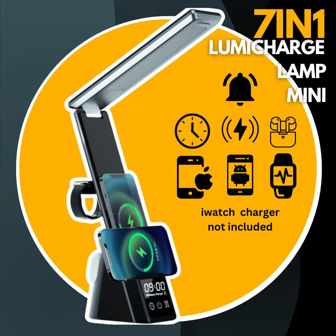 -Mini - 7 in 1 Multifunctional LED Desk Lamp with Wireless Charger