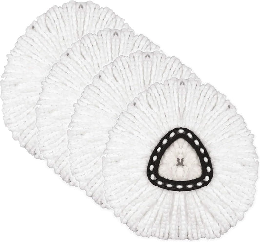 4-Pack Microfiber Mop Head Replacements for Ocedar Easywring Spin Mop