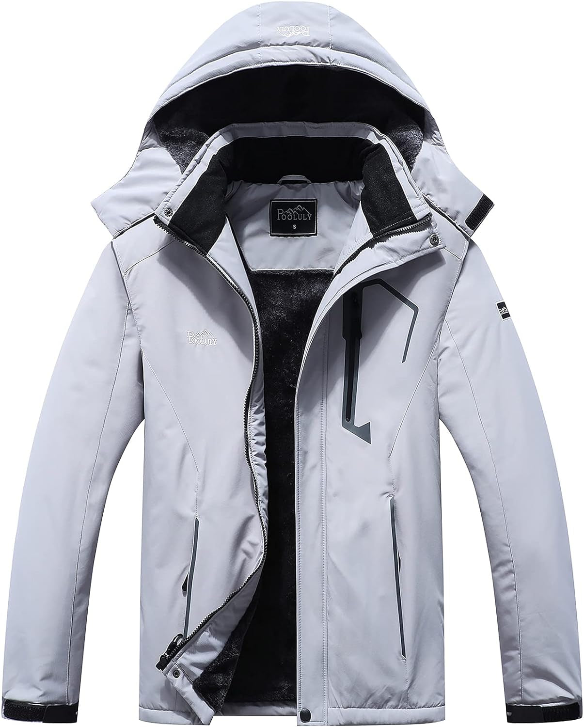 Men's Waterproof Hooded Ski Jacket - Warm Winter Windbreaker for Snowboarding