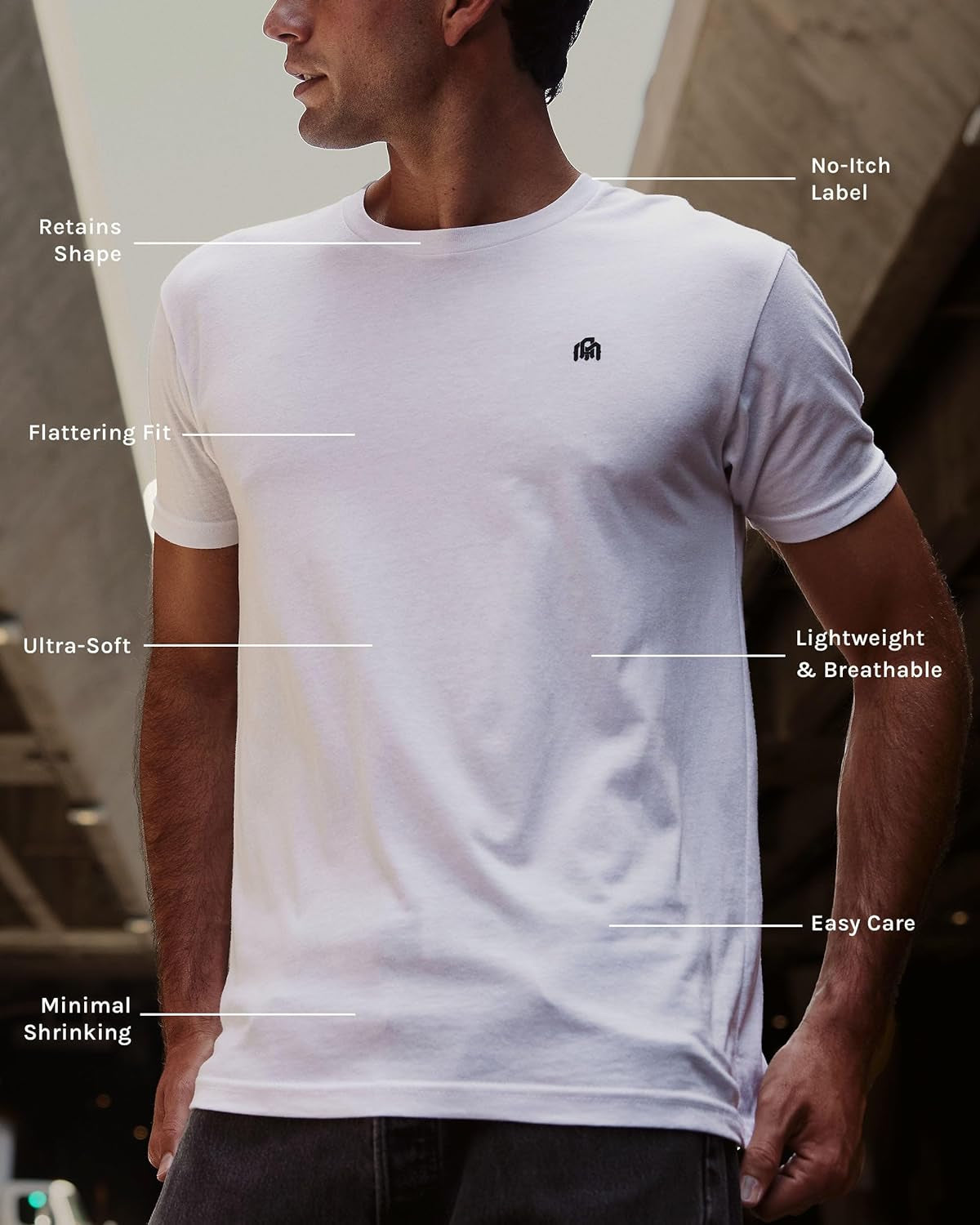 Men's Short Sleeve Crew Neck T-Shirt Packs - Soft Fitted Tees in Sizes S to 4XL - Fresh Classic Collection