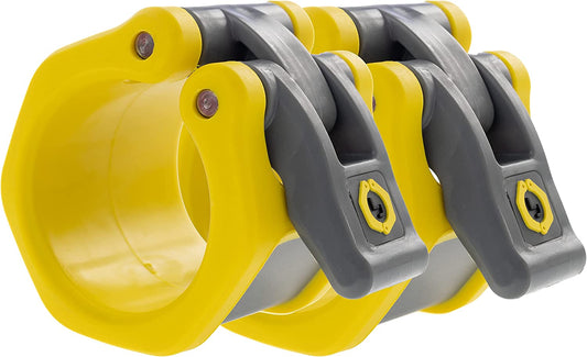 Lock-Jaw HEX 50mm / 2" Olympic Barbell Collar - Quick Release Clamp (Yellow)