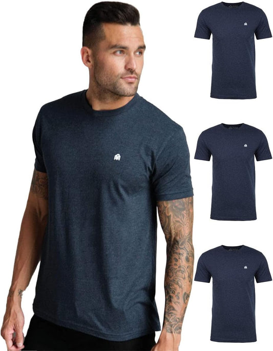 Men's Short Sleeve Crew Neck T-Shirt Packs - Soft Fitted Tees in Sizes S to 4XL - Fresh Classic Collection