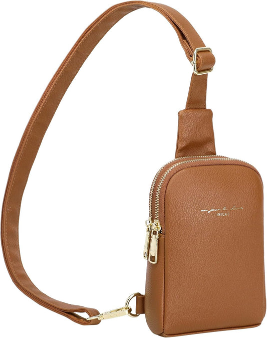 Women's Faux Leather Crossbody Sling Bag - Versatile Travel Purse and Fanny Pack Gift Option