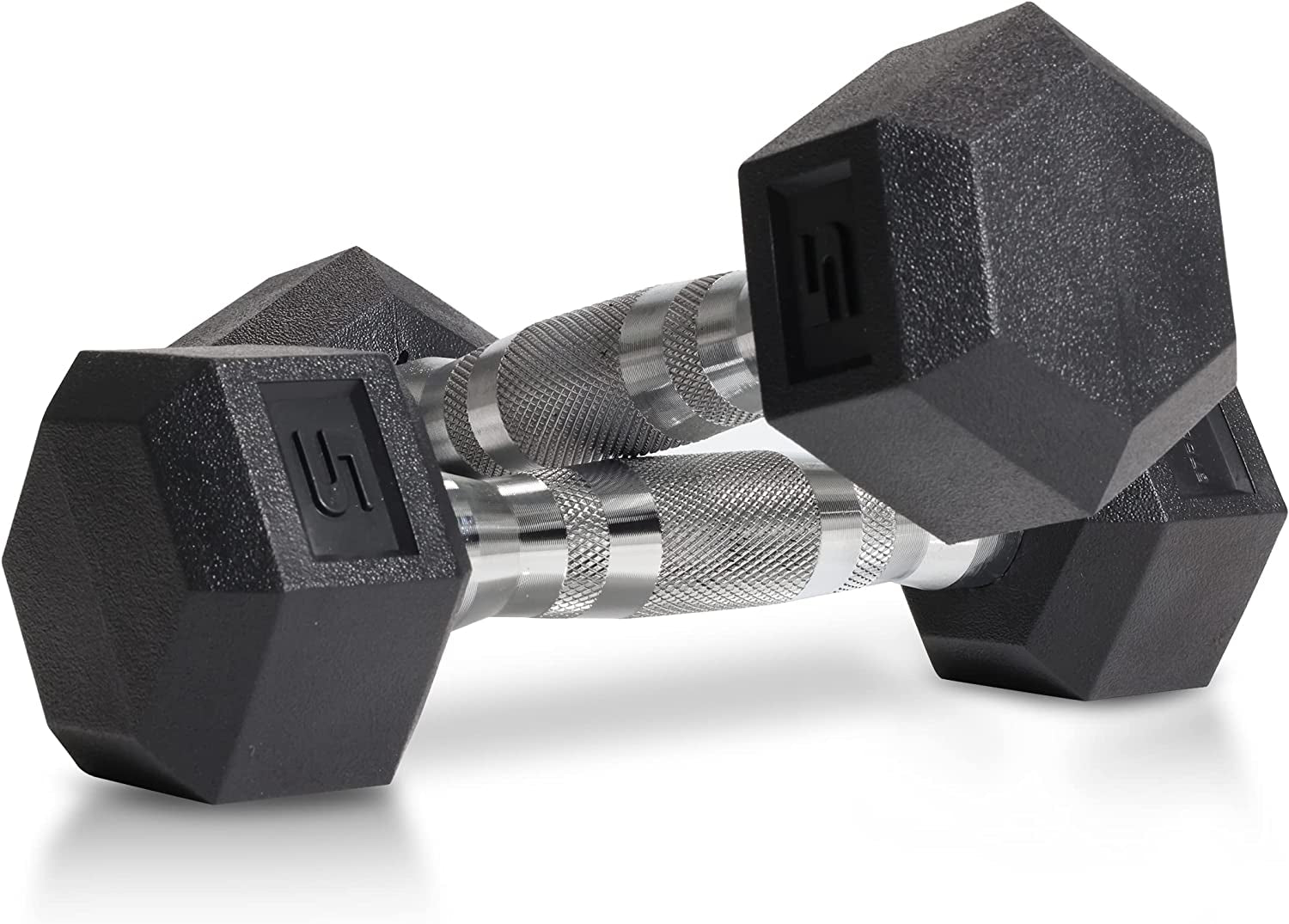 Rubber Hex Dumbbell Pairs - Available in 5, 10, 15, 20, and 25 lbs
